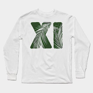 Xi Leaf Letters Long Sleeve T-Shirt